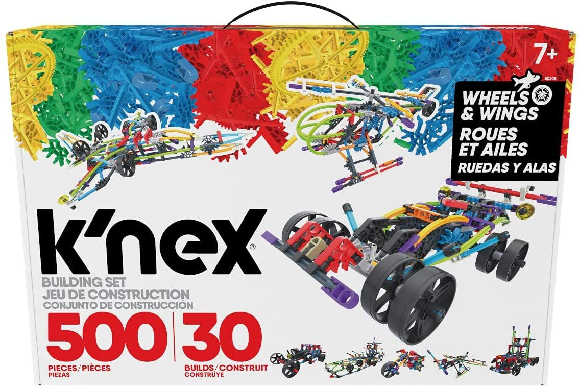 K'Nex - Wings and Wheels, 500 pieces, 30 builds
