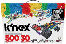 K'Nex - Wings and Wheels, 500 pieces, 30 builds