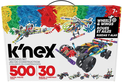 K'Nex - Wings and Wheels, 500 pieces, 30 builds