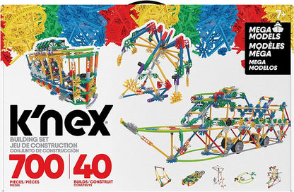 K'Nex - Mega Models Building Set, 700 pieces, 40 builds