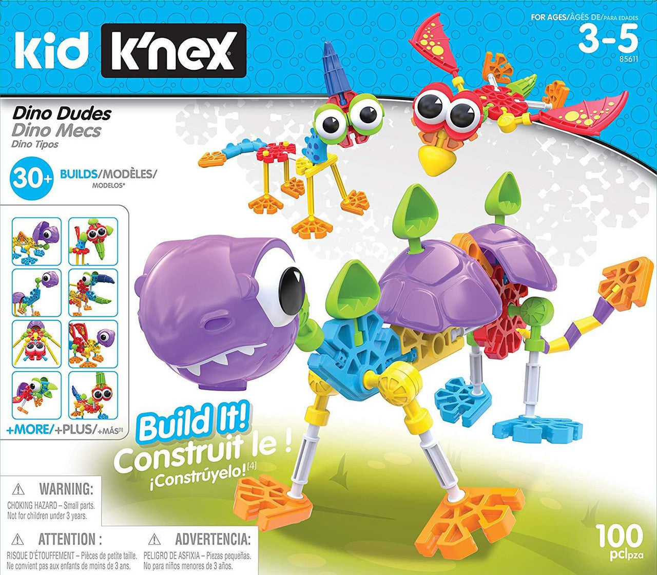 K'Nex - Dino Dudes Building Set 100 pieces, 30 builds