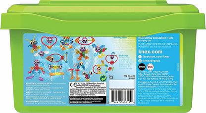 K'Nex - Budding Builders Tub 100 pcs, 50 Builds