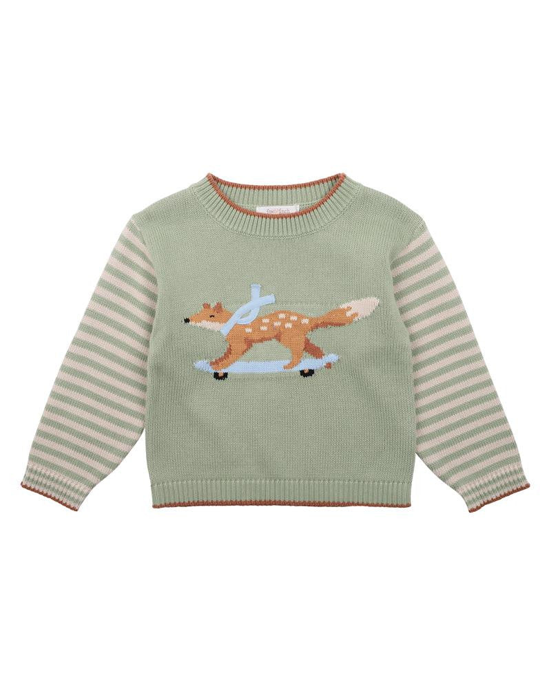 Fox & Finch - Nevada Skating Fox Knitted Jumper (sizes 3-5)