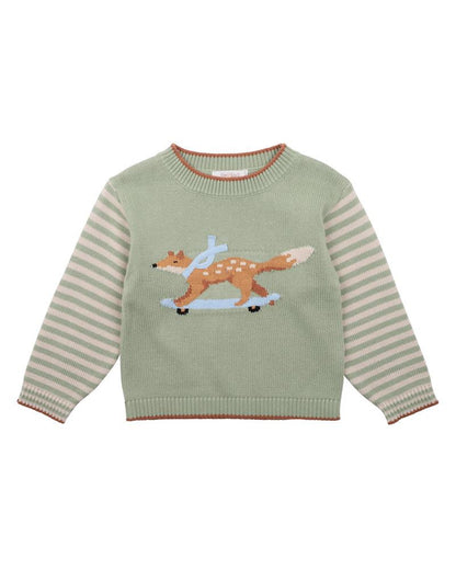 Fox & Finch - Nevada Skating Fox Knitted Jumper (sizes 3-5)