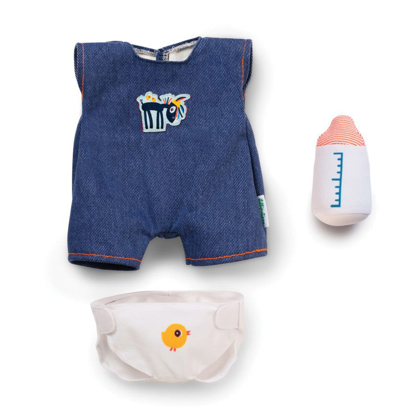 Lilliputiens - Charlie Doll 36cm - Removable Pyjamas & Bottle