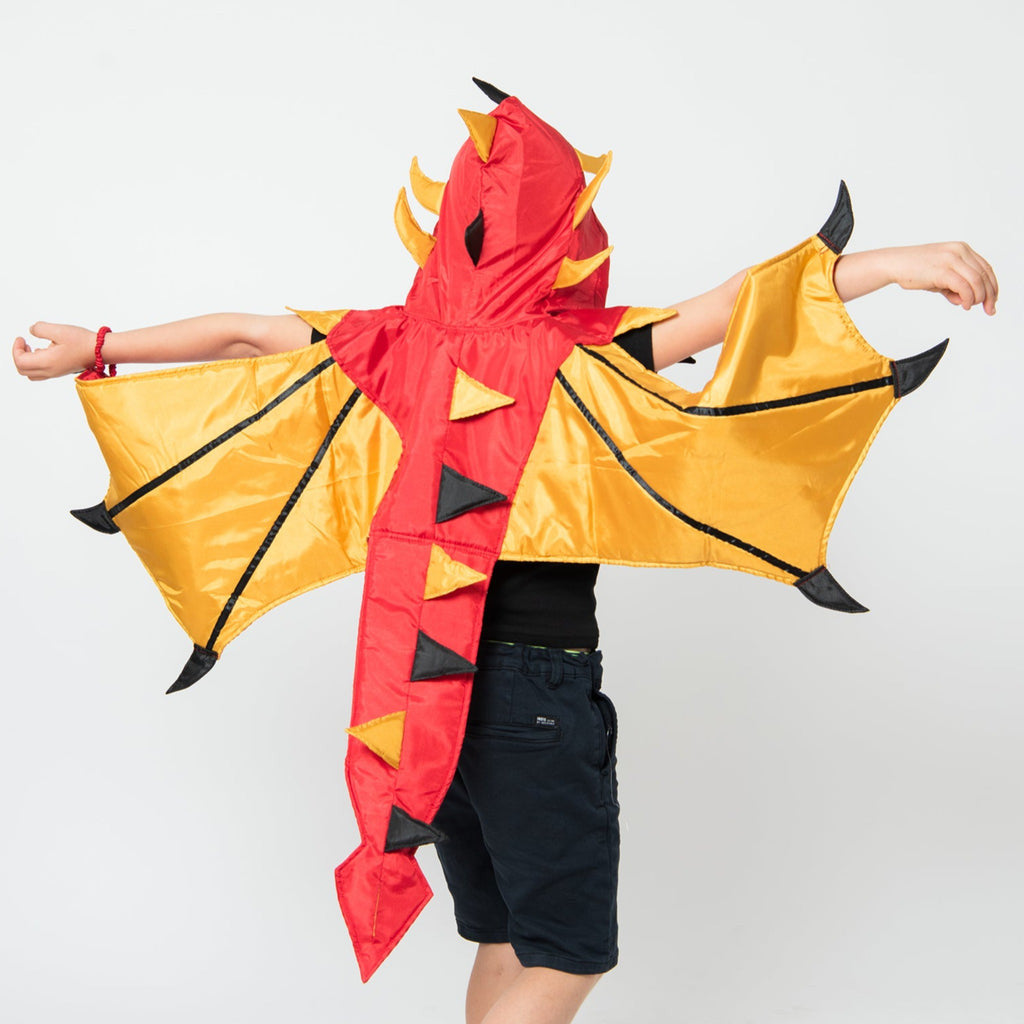 Little Heroes - Dragon Cape - Red & Gold