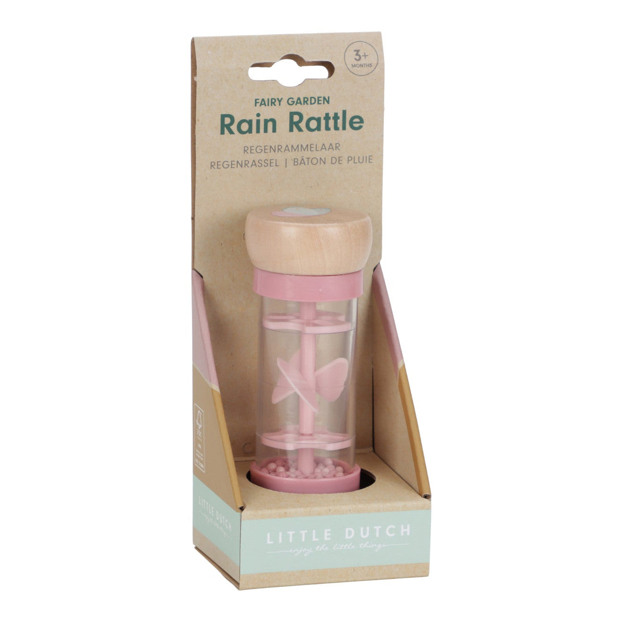 Little Dutch - Wooden Rain Rattle - Fairy Garden