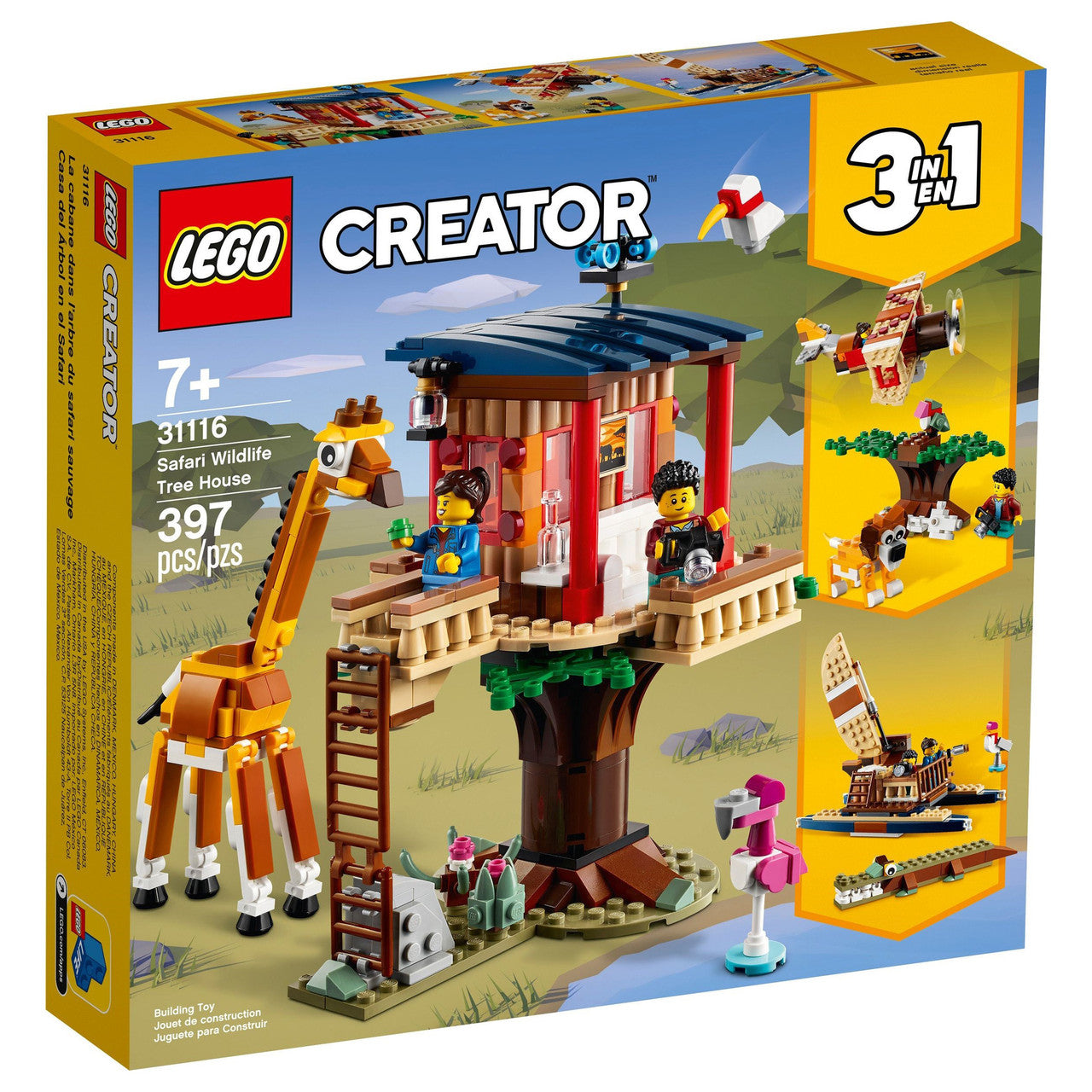 LEGO Creator 3in1 - Safari Wildlife Tree House 31116