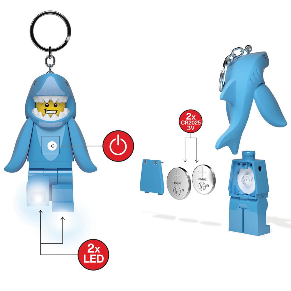 LEGO Iconic - LED Light Keyring - Shark Suit Guy