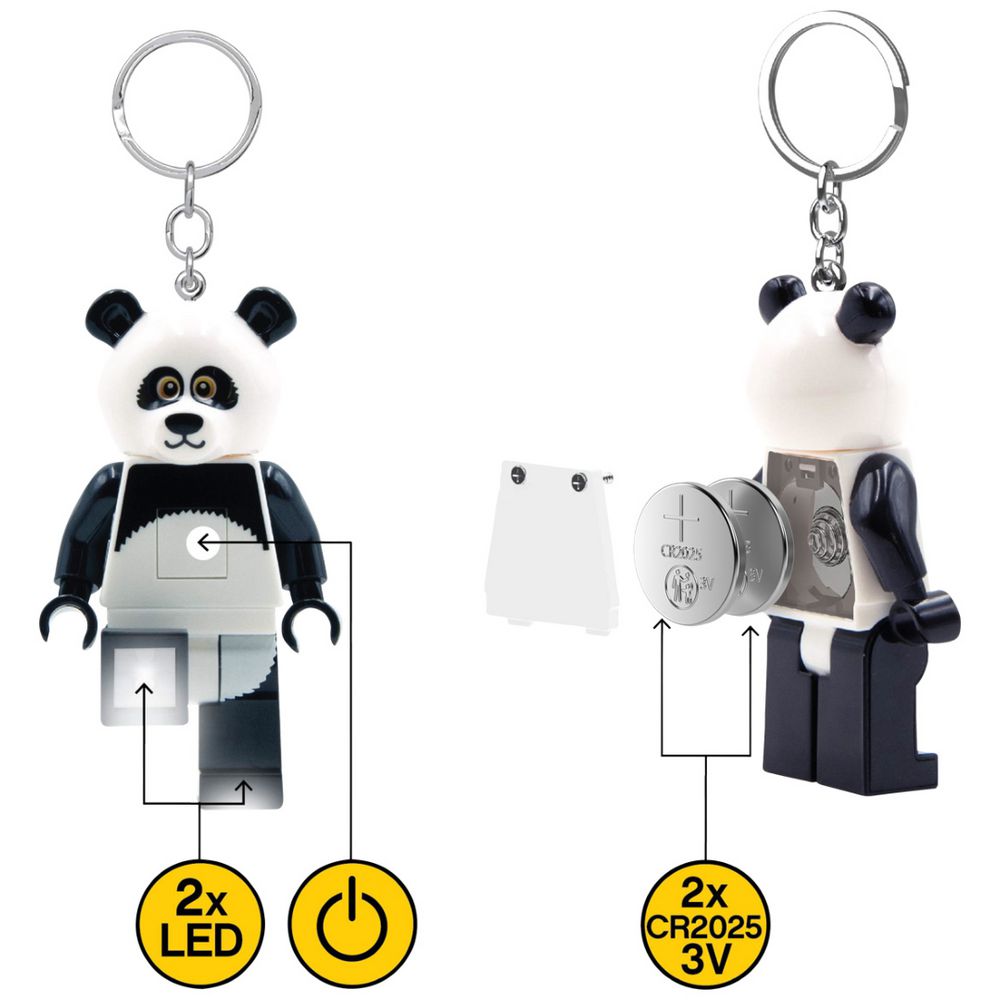 LEGO - Panda Guy LED Keychain Light — Minifigure Key Light Torch