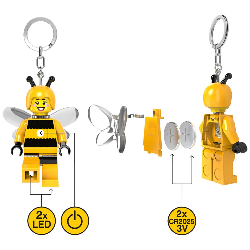 LEGO - Bumble Bee LED Keychain Light — Minifigure Key Light Torch