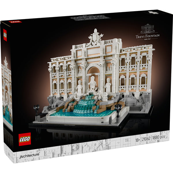 LEGO Architecture Trevi Fountain set packaging on a white background