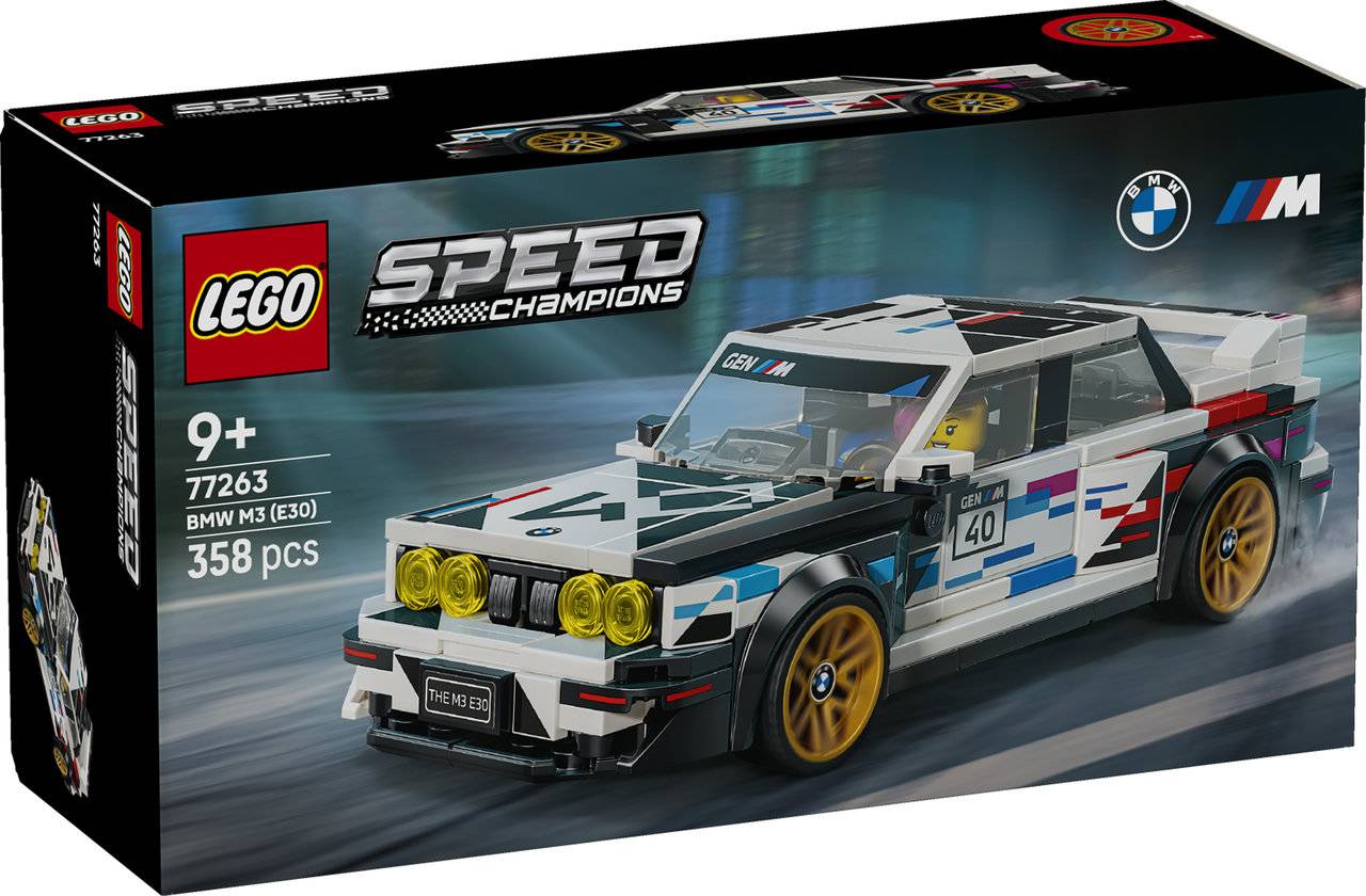 LEGO Speed Champions BMW M3 E30 model car set packaging
