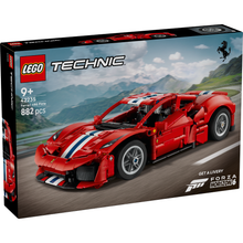 LEGO Technic Ferrari 488 GT3 model kit packaging with scenic background