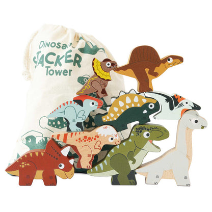 Le Toy Van - Jurassic Stacking Dinosaurs & Bag