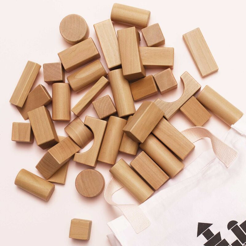 Le Toy Van - Natural Wood Building Blocks 60pc