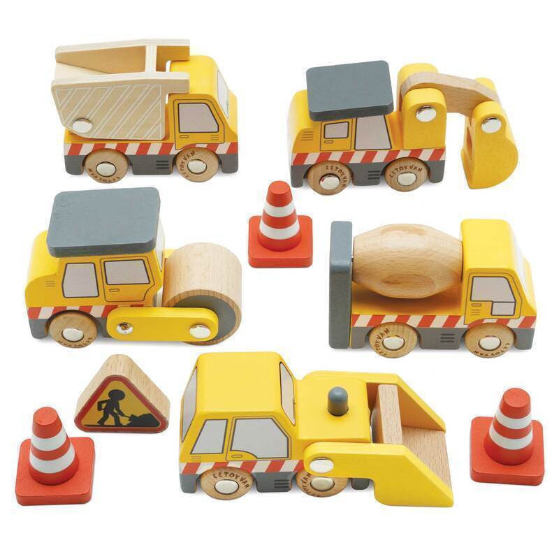 Le Toy Van - Wooden Construction Vehicles Set