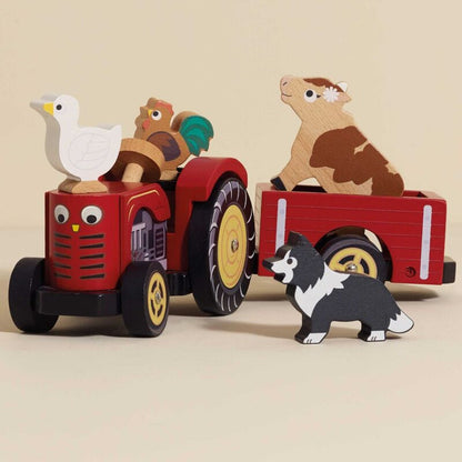 Le Toy Van - Farmyard Tractor & Trailer