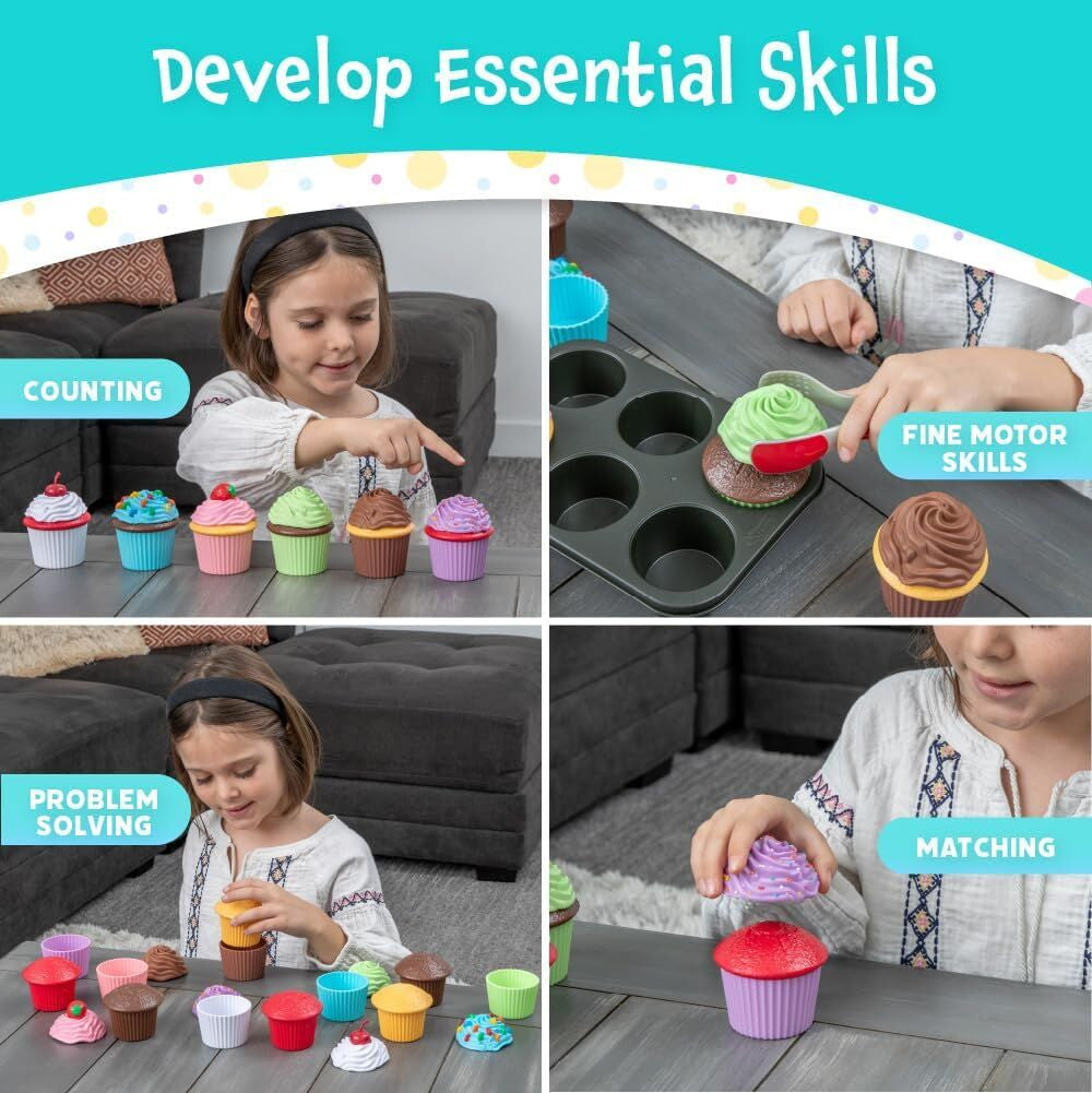 Popular Playthings - Magnetic Bake & Play Cupcake Set