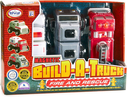 Popular Playthings - Magnetic Build a Truck - Fire & Rescue