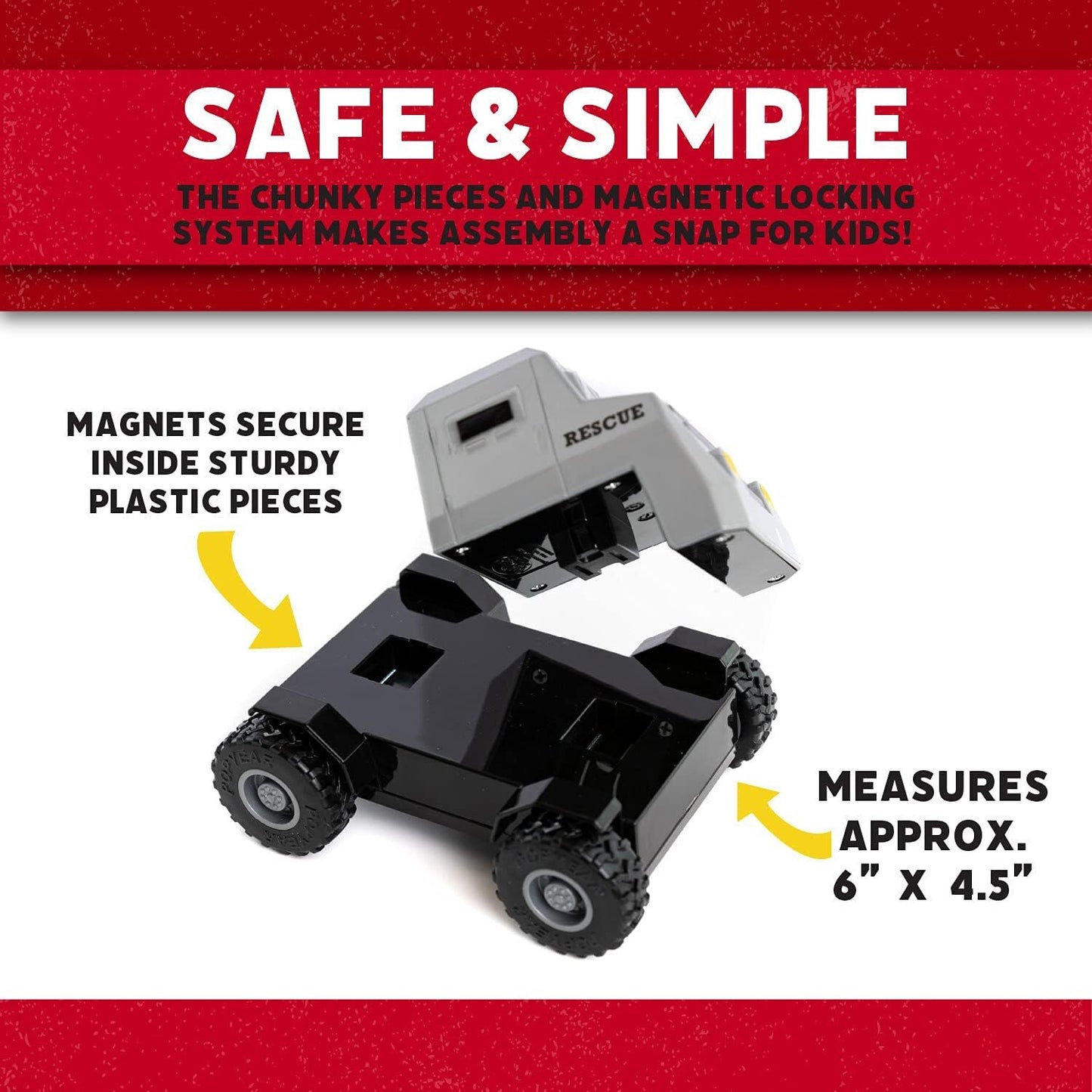 Popular Playthings - Magnetic Build a Truck - Fire & Rescue
