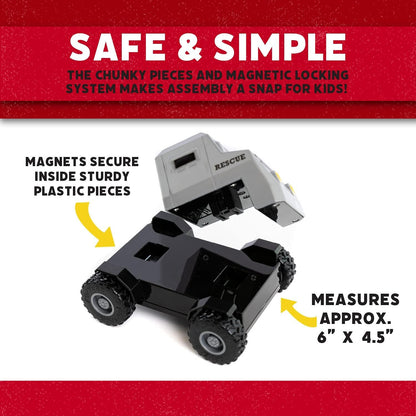 Popular Playthings - Magnetic Build a Truck - Fire & Rescue