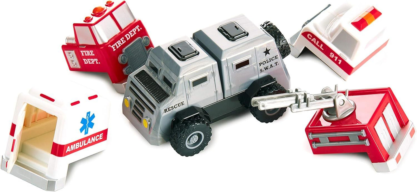 Popular Playthings - Magnetic Build a Truck - Fire & Rescue
