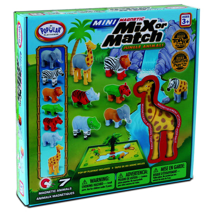 Popular Playthings - Mini Magnetic Mix or Match - Jungle Animals