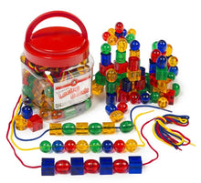 Educational Colours - Translucent Lacing Beads in Jar of 96