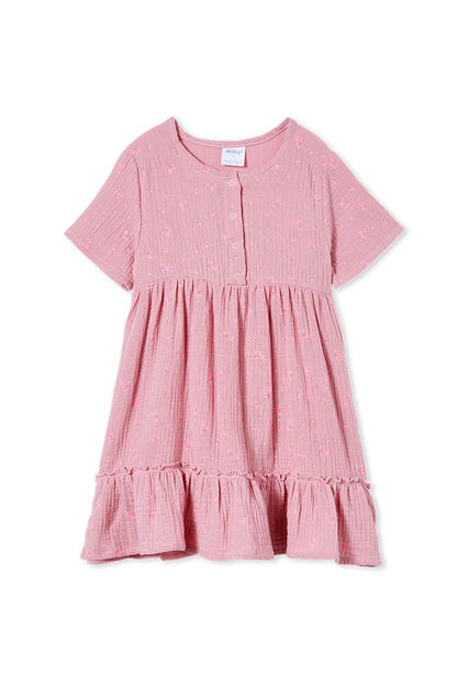 Cotton Pink Floral Dress