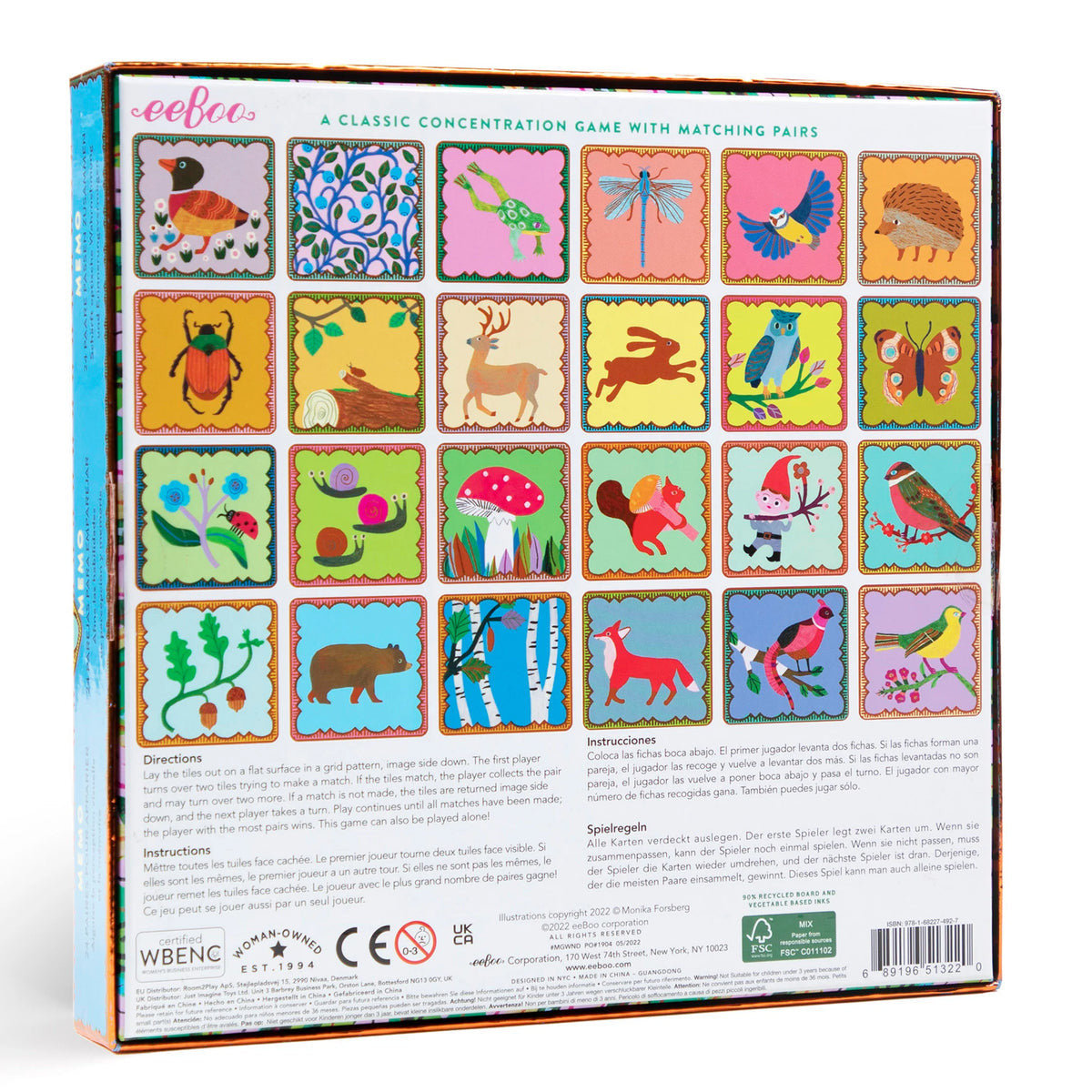 eeBoo - Memory & Matching Game – Woodland