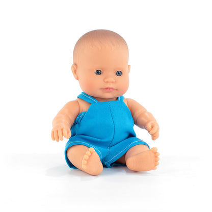 Miniland Doll 21cm - My Friends & Me - Caucasian Boy Baby Doll