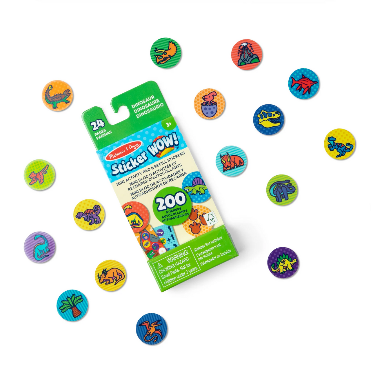 Melissa & Doug - Sticker WOW! Refill Stickers - Dinosaur