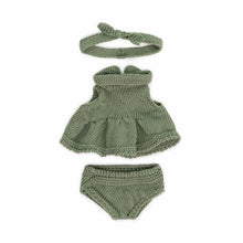 Miniland Clothing 21cm - Eco Knitted Dress & Hairband