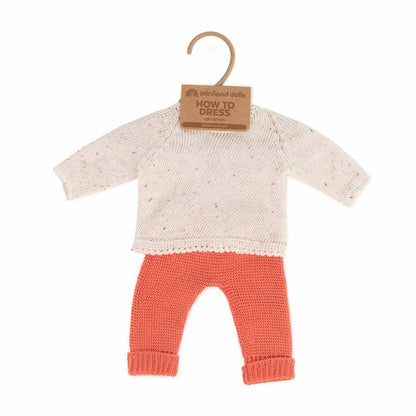 Miniland Clothing  38cm - Eco Knitted Sweater & Trousers