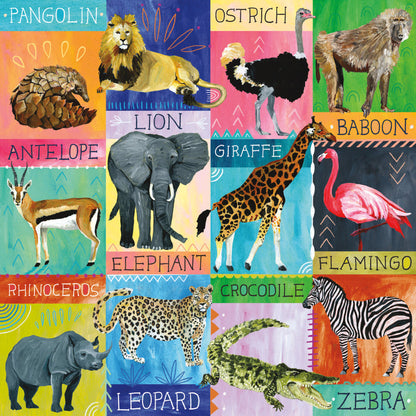 Mudpuppy 500pc - Painted Safari Puzzle