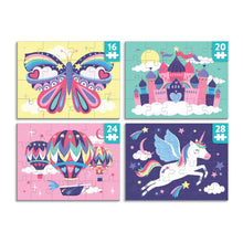 Mudpuppy Level Up 16pc, 20pc, 24pc & 28pc - Unicorn Puzzle Set