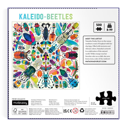 Mudpuppy 500pc - Kaleido Beetles Puzzle