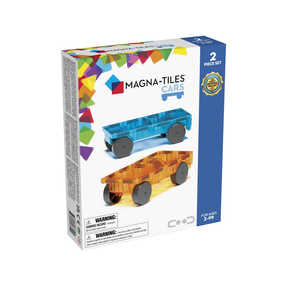 MAGNA-TILES - Cars – Blue & Orange 2-Piece Set