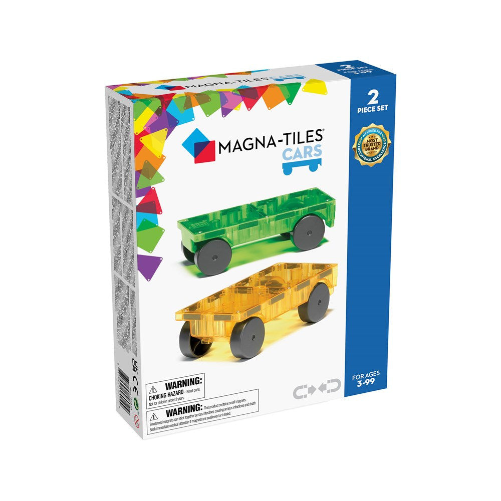 MAGNA-TILES - Cars – Green & Yellow 2-Piece Set