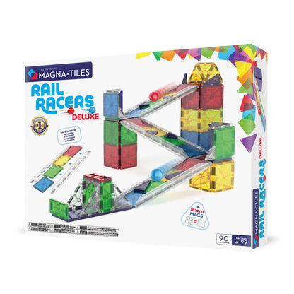 MAGNA-TILES - Rail Racers Deluxe Set - 90 Piece