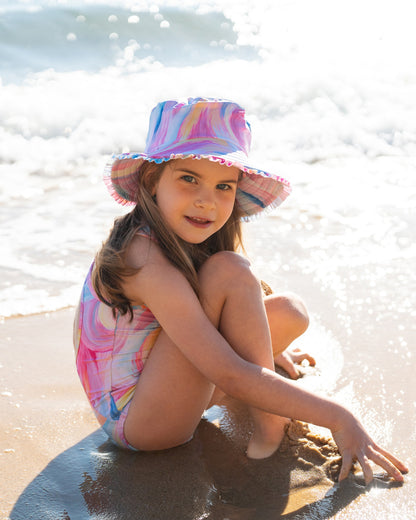 Minihaha - Cali Swim Hat with Quick Release Neck Tie