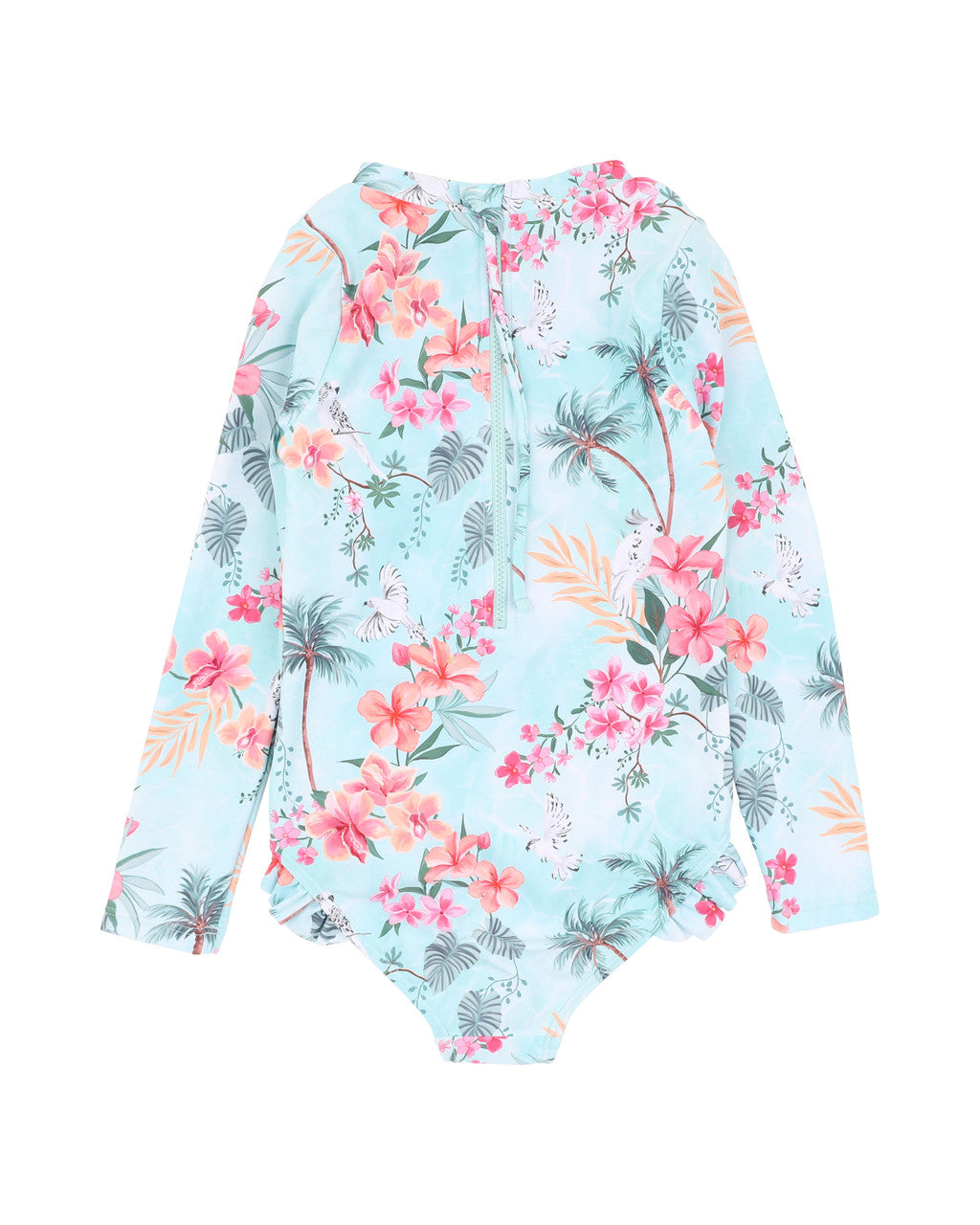 Minihaha - Milana Blue Long Sleeve Sunsuit