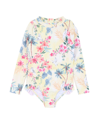 Minihaha - Milana Yellow Long Sleeve Sunsuit
