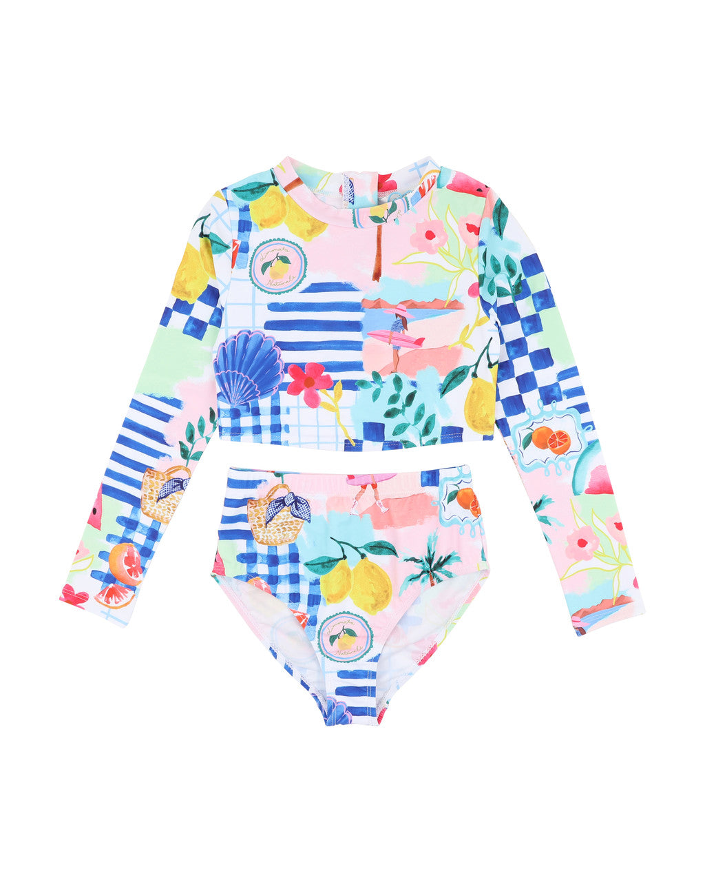 Minihaha - Camille Long Sleeve Crop Top Bikini