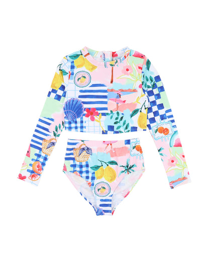 Minihaha - Camille Long Sleeve Crop Top Bikini