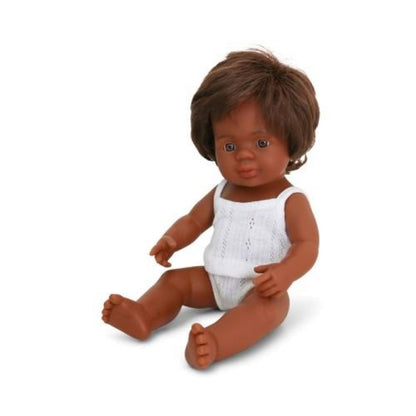 Miniland Doll 38cm - Aboriginal Boy Baby Doll *Mark on Forehead*