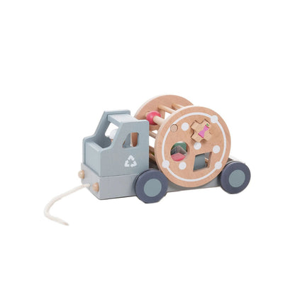 EverEarth - Pull Along Recycling Truck - Pastel