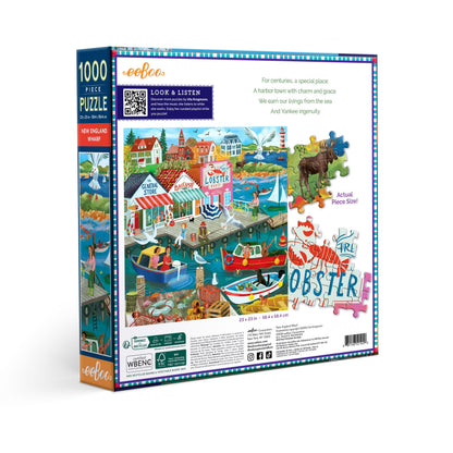 eeBoo 1000pc - New England Wharf Puzzle