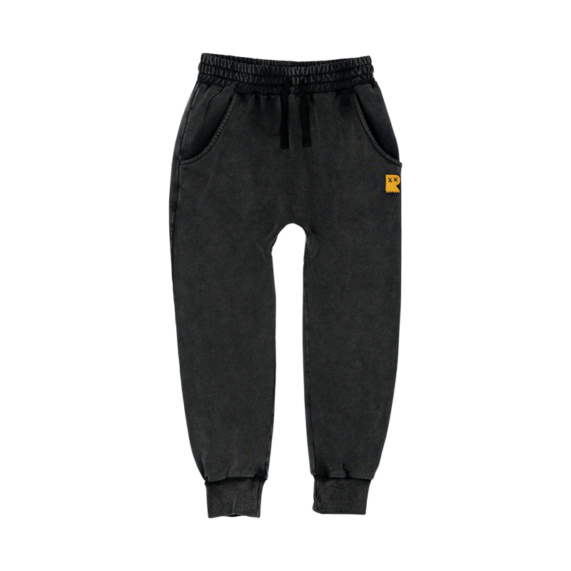 Black Wash Trackpants